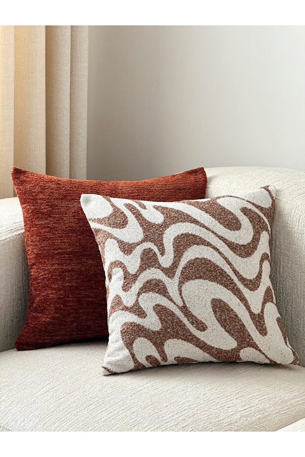 Flow Wave Decorative Pillow Cover – Tile