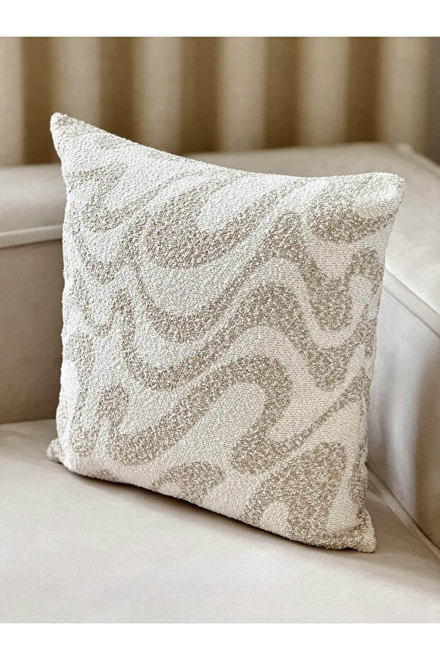 Flow Wave Decorative Pillow Cover – Beige