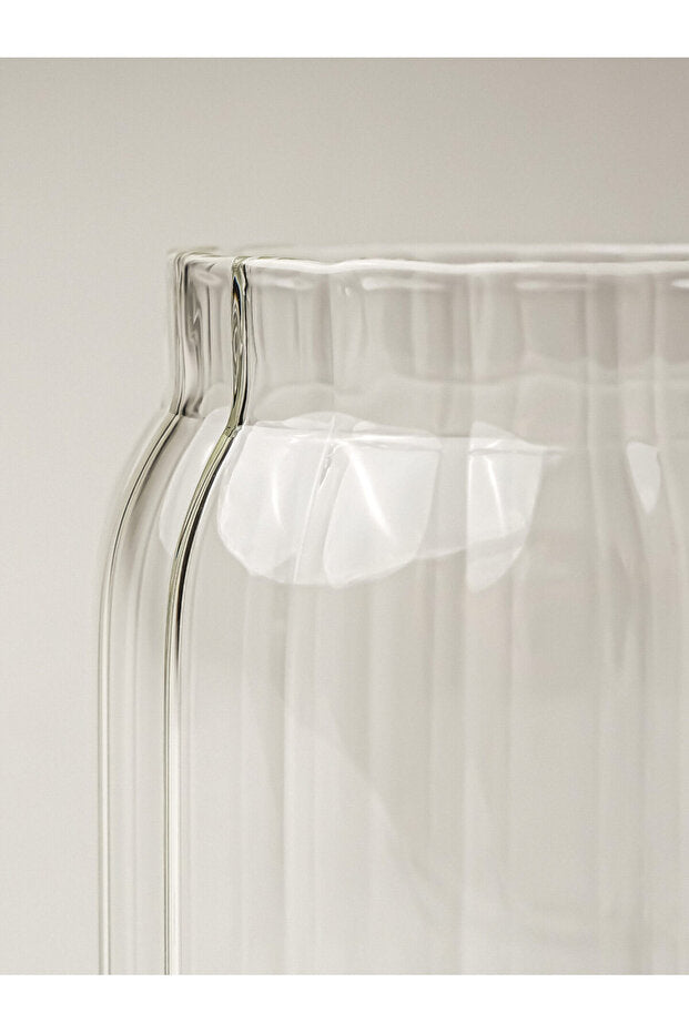 Tulip Acacia Large Glass Storage Jar