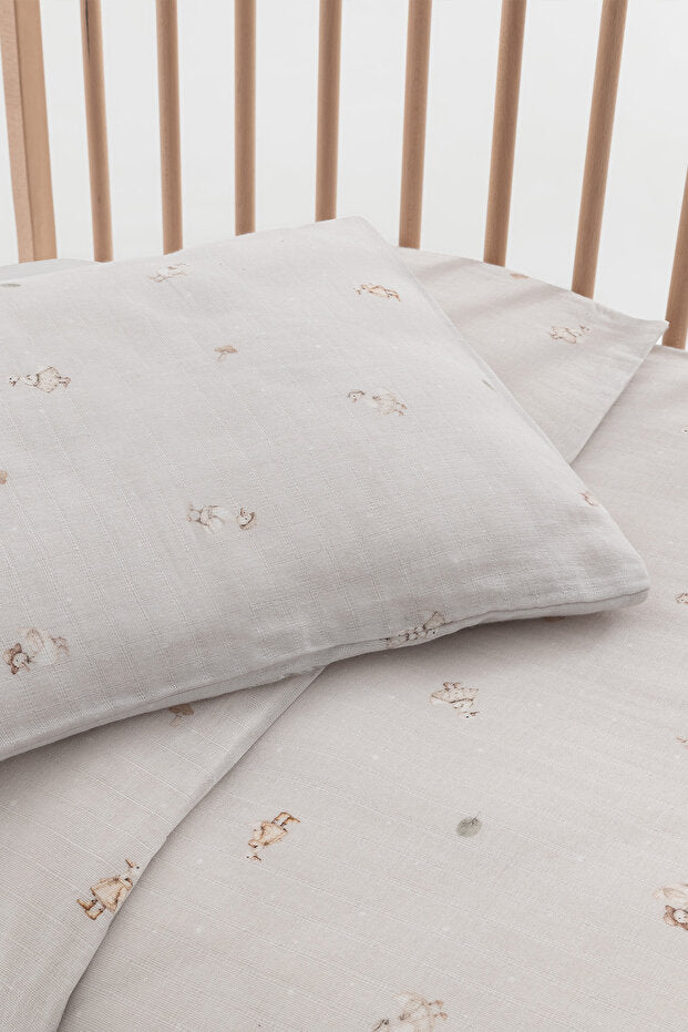 Mini Zella 100% Cotton Muslin Baby Duvet Cover Set