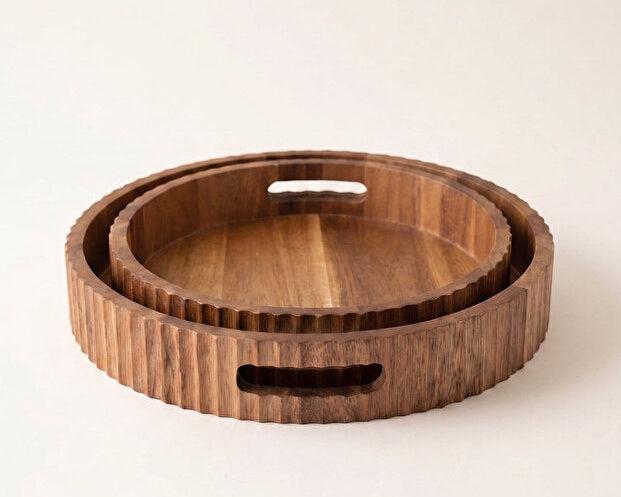 Acacia 2 Piece Set Serving Tray