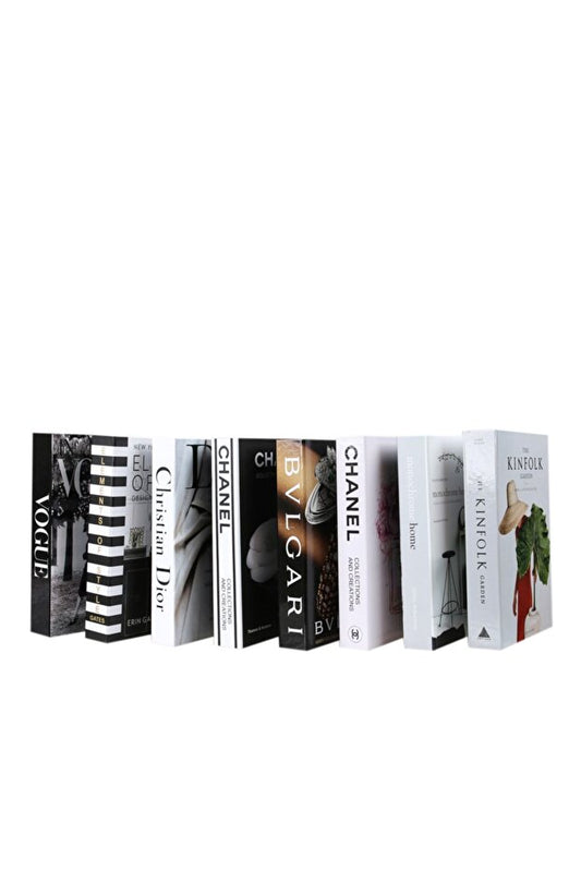 8 Piece Decorative Book Cover Box