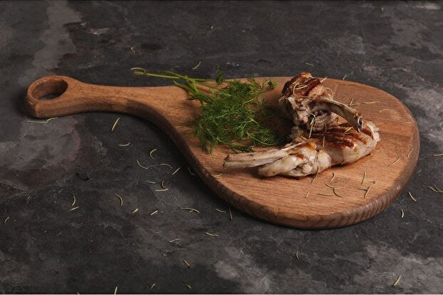 Natural Wood Cutting and Serving Board 2 Pieces