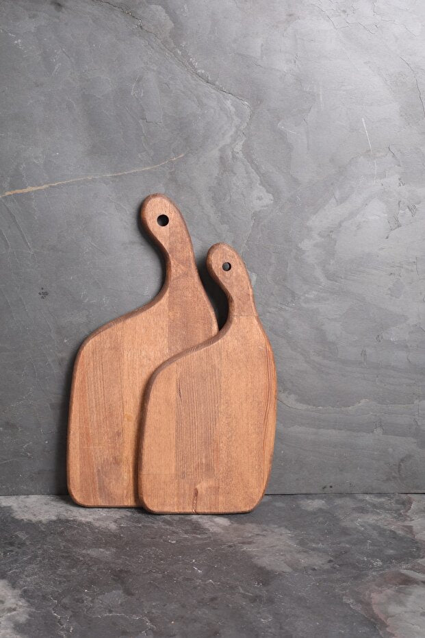 Natural Wood Cutting and Serving Board 2 Pieces