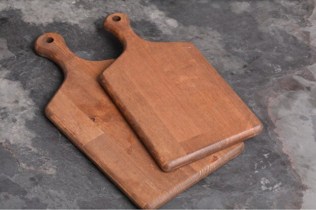 Natural Wood Cutting and Serving Board 2 Pieces