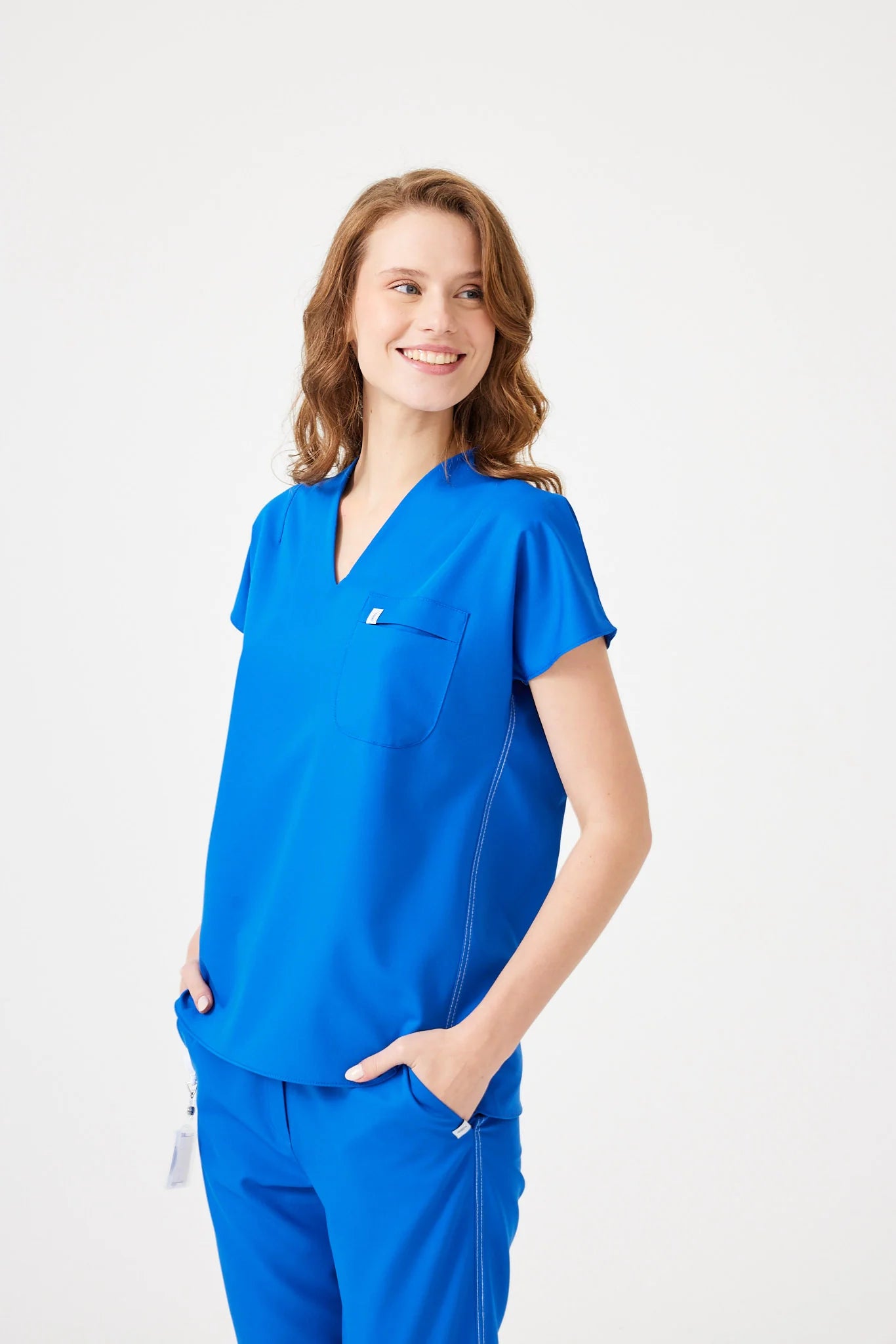Cosa Fortius® Women's V-Neck Top - Royal Blue