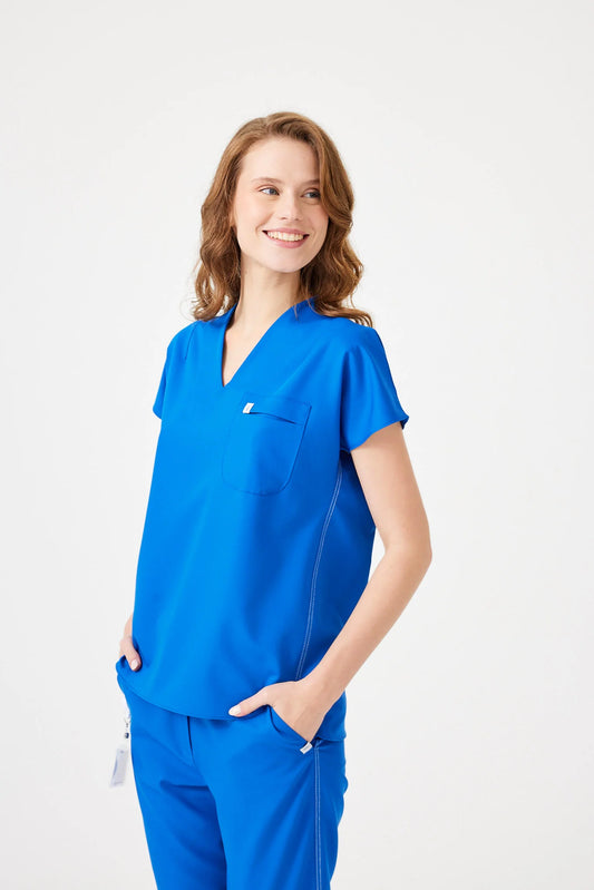 Cosa Fortius® Women's V-Neck Top - Royal Blue