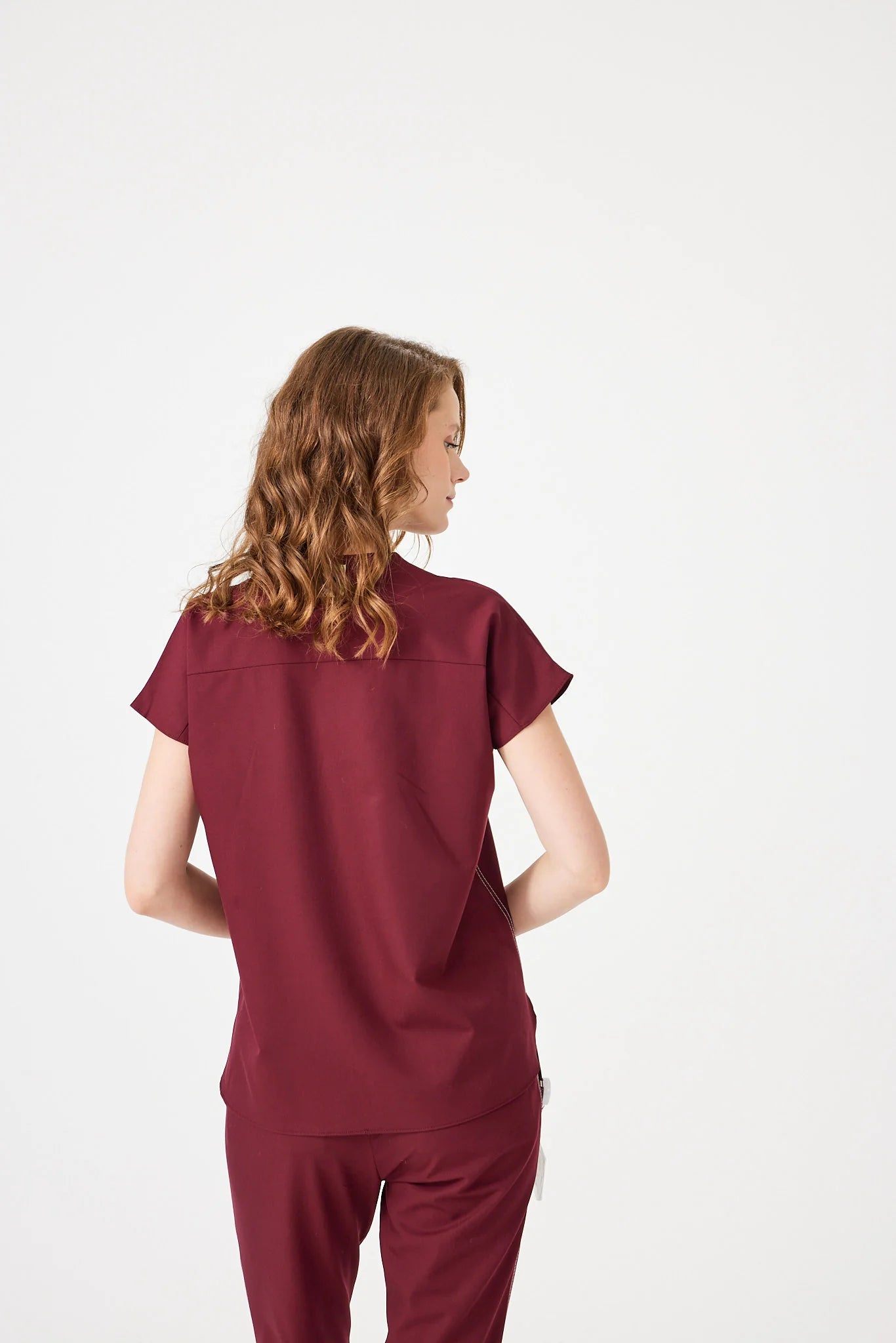 Cosa Fortius® Women's V-Neck Top - Burgundy