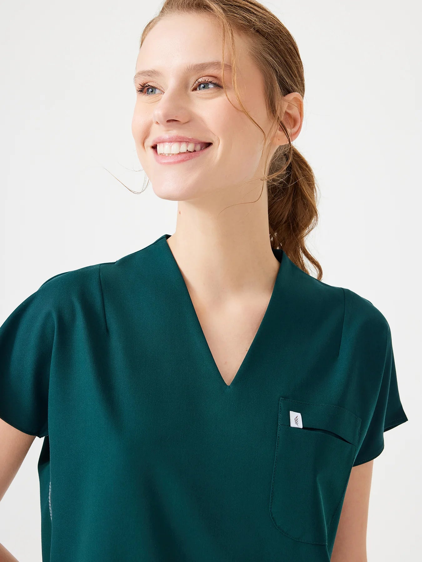 Cosa Fortius® Women's V-Neck Top - Petrol Green