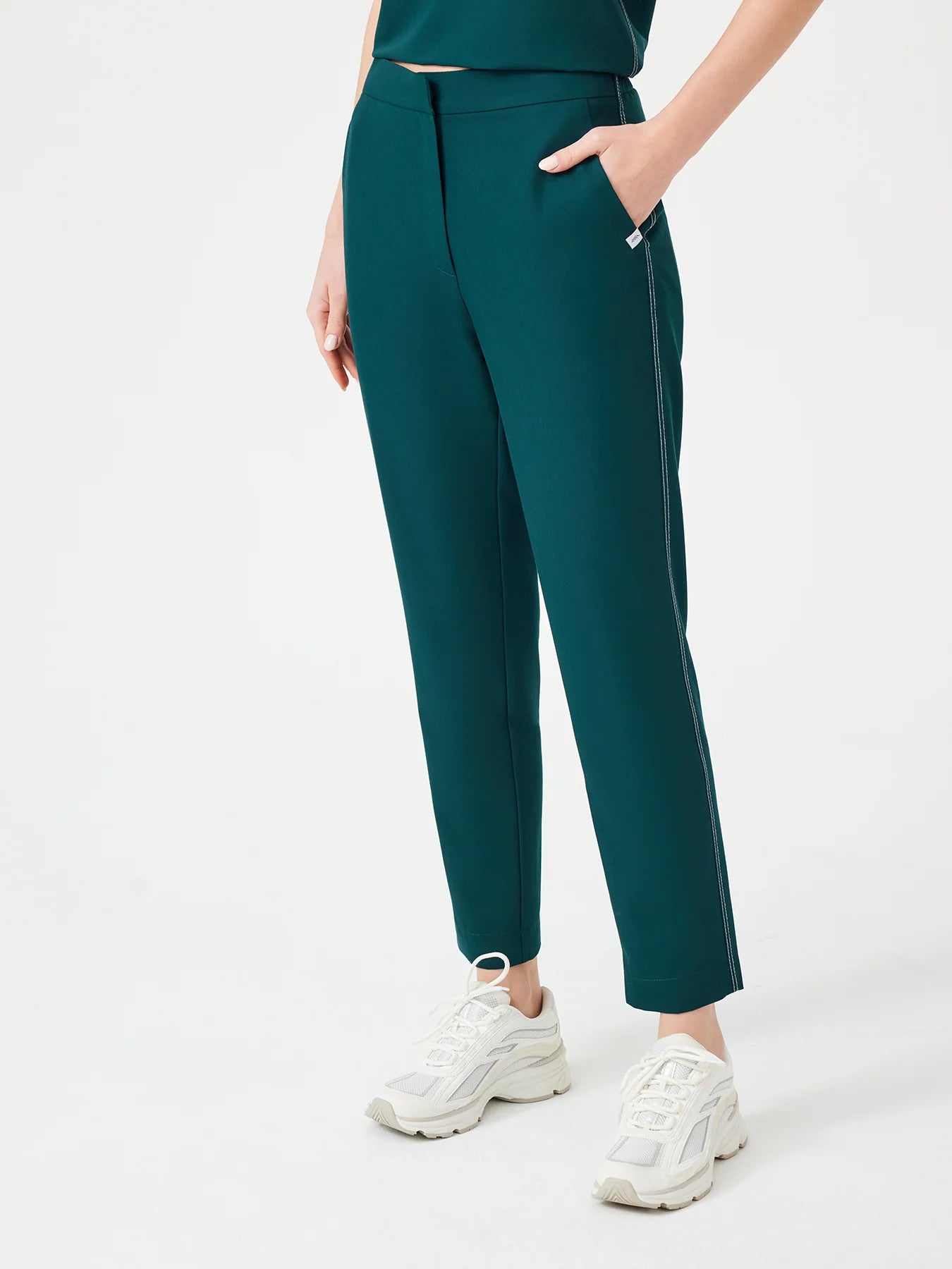 Cosa Fortius® Women's Contrast Stitch Trousers - Petrol Green