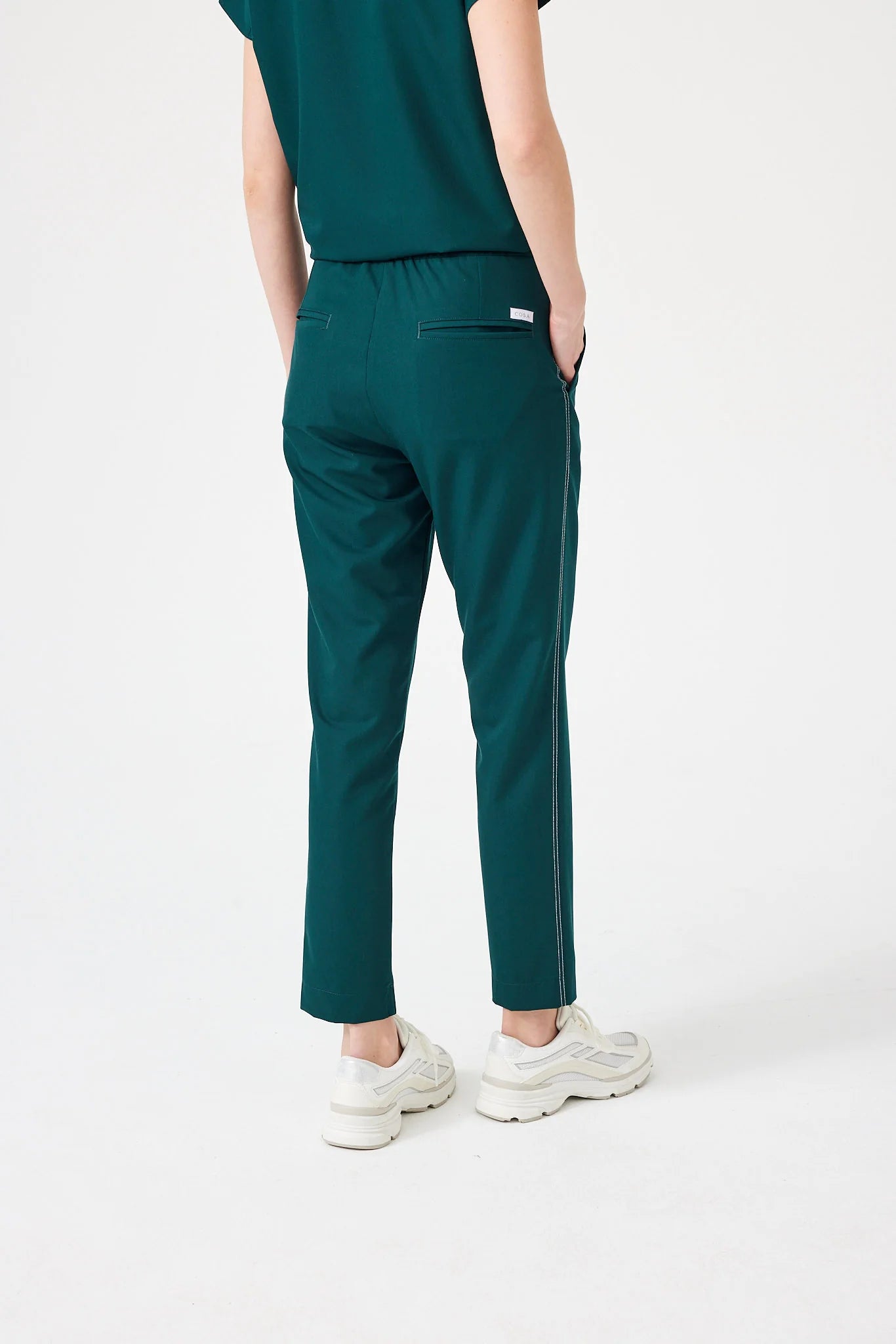Cosa Fortius® Women's Contrast Stitch Trousers - Petrol Green