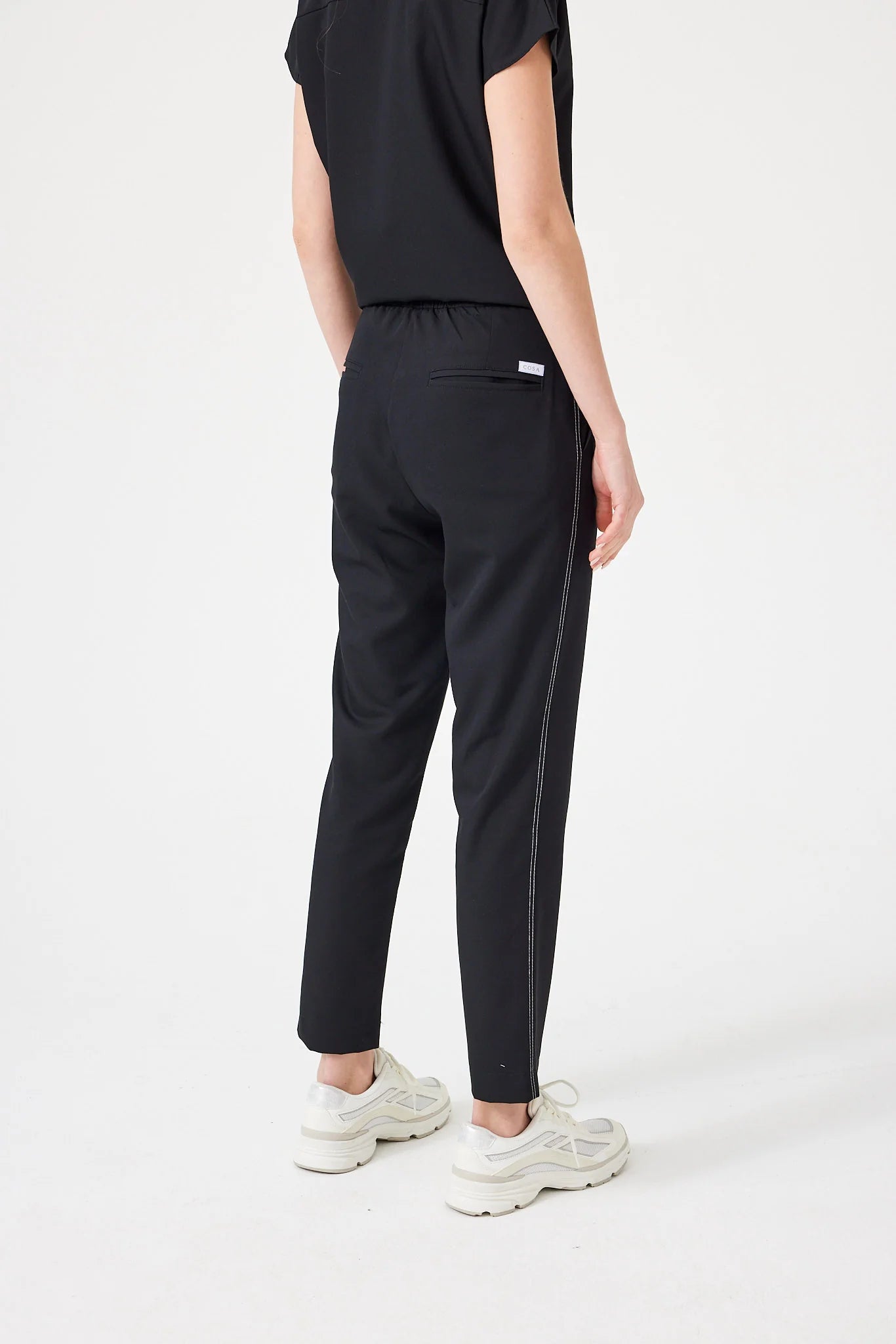 Cosa Fortius® Women's Contrast Stitch Trousers - Black