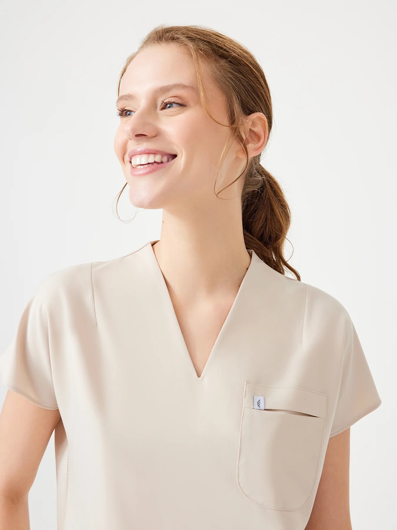 Cosa Fortius® Women's V-Neck Top - Light Beige