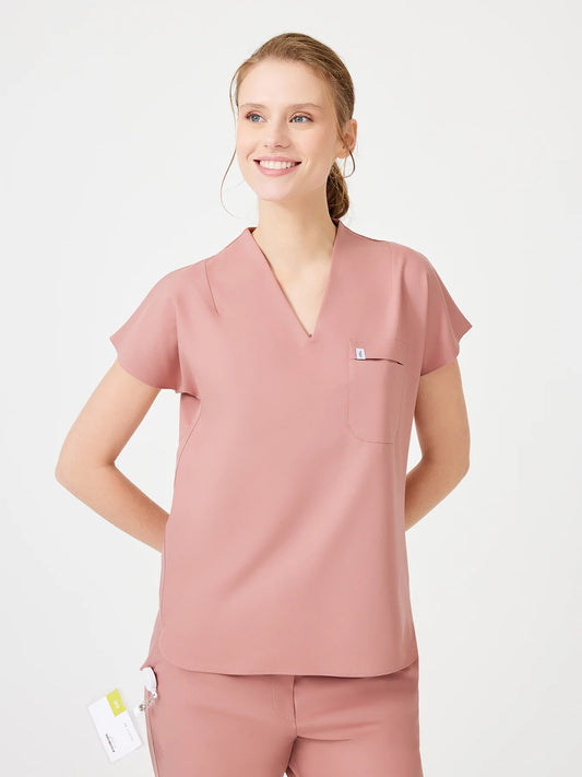Cosa Fortius® Women's V-Neck Top - Powder Pink