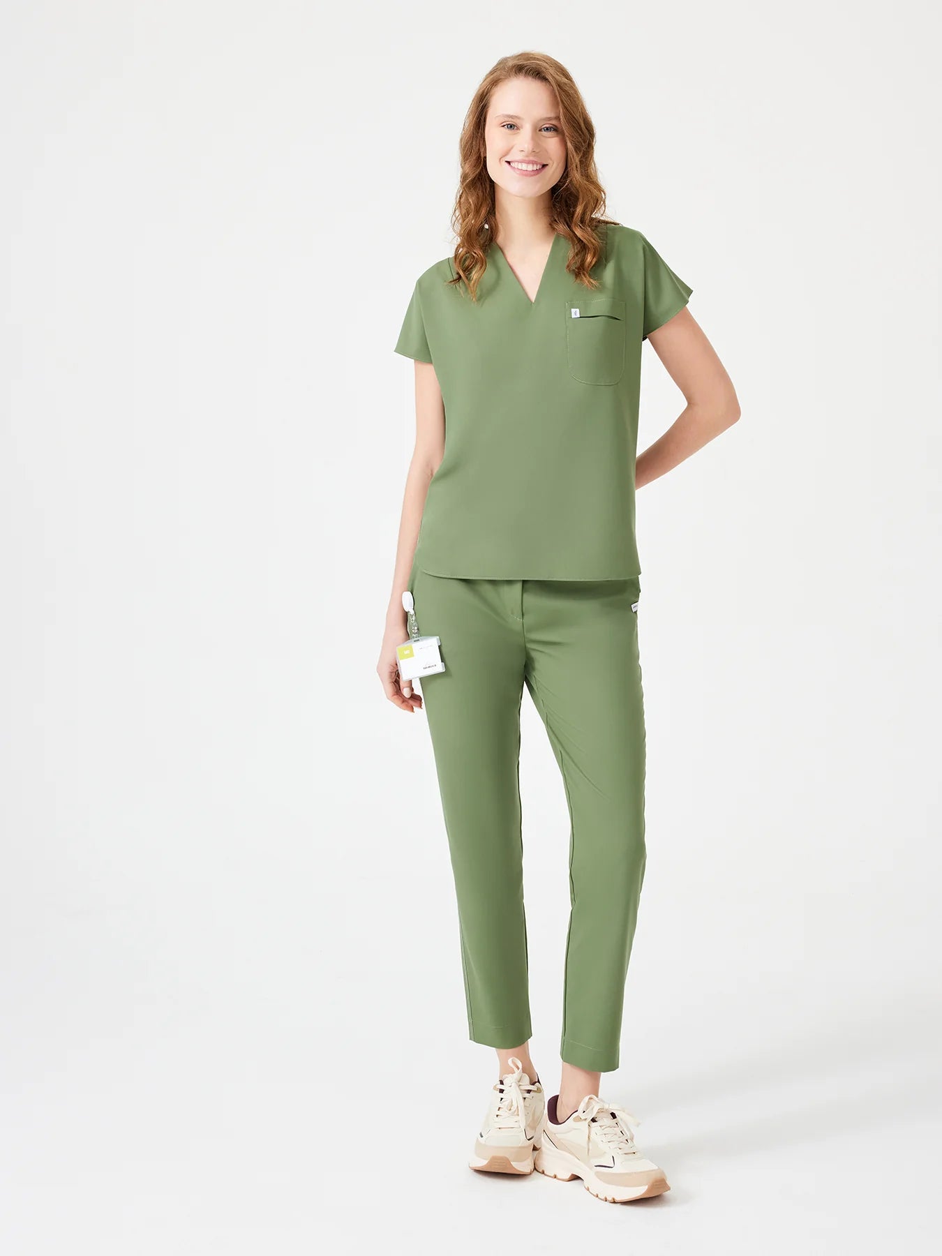 Cosa Fortius® Women's V-Neck Top - Light Green