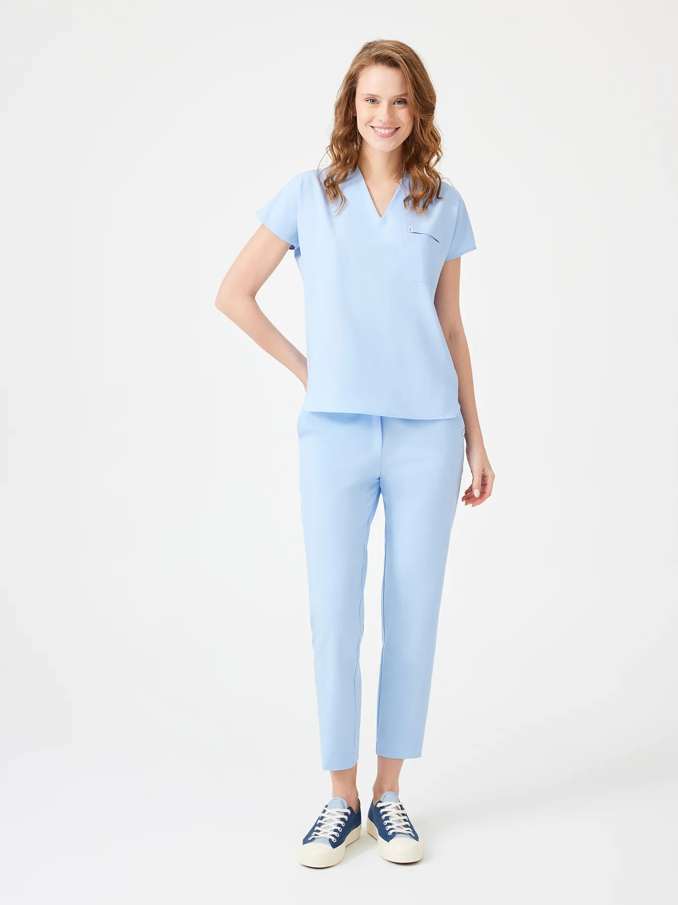 Cosa Fortius® Women's V-Neck Top - Ice Blue