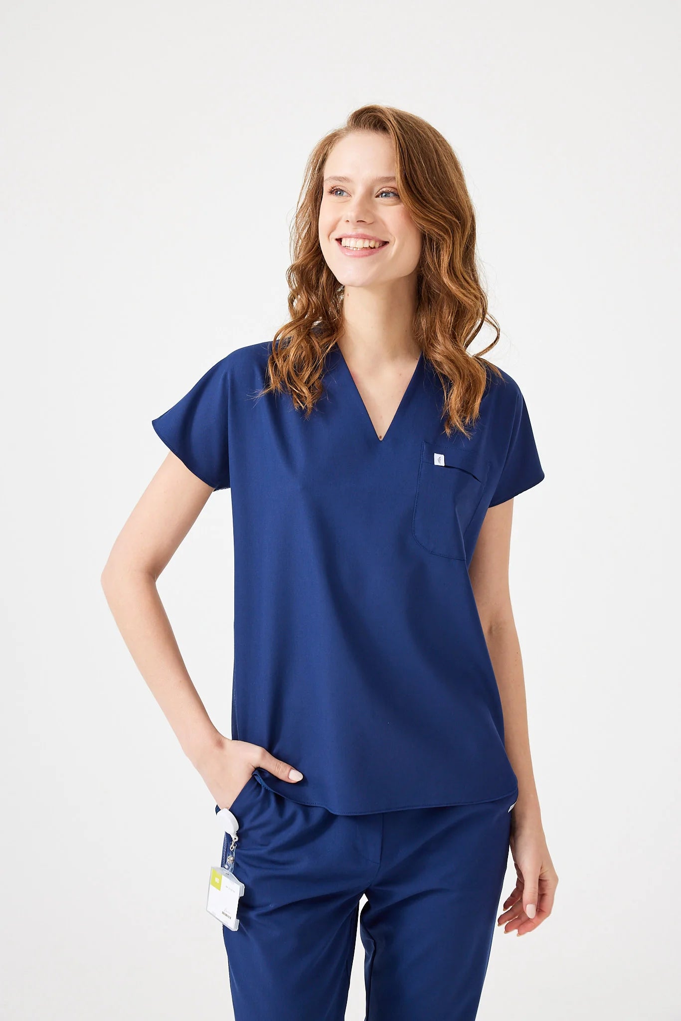 Cosa Fortius® Women's V-Neck Top - Light Navy