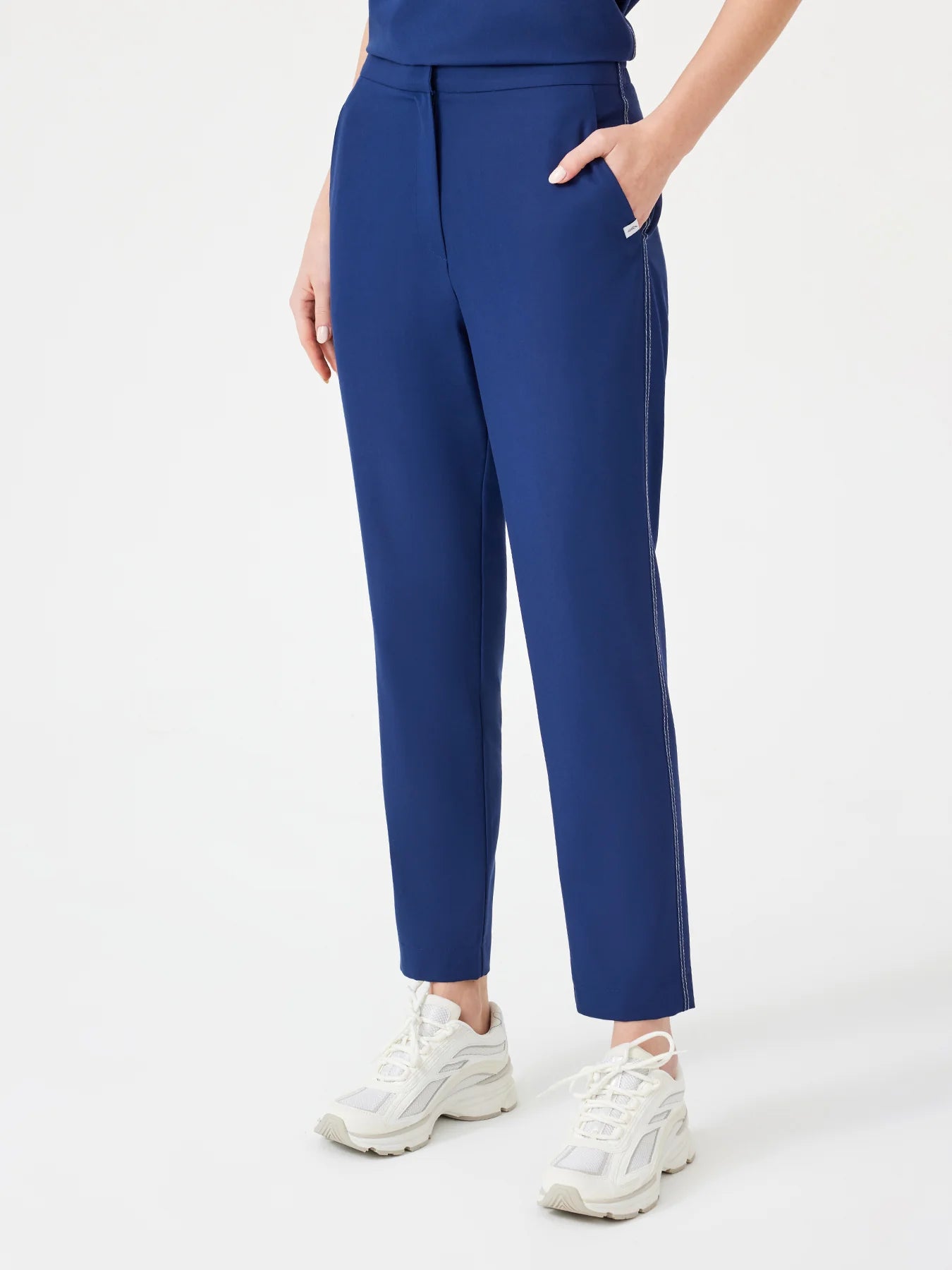 Cosa Fortius® Women's Contrast Stitch Trousers - Light Navy