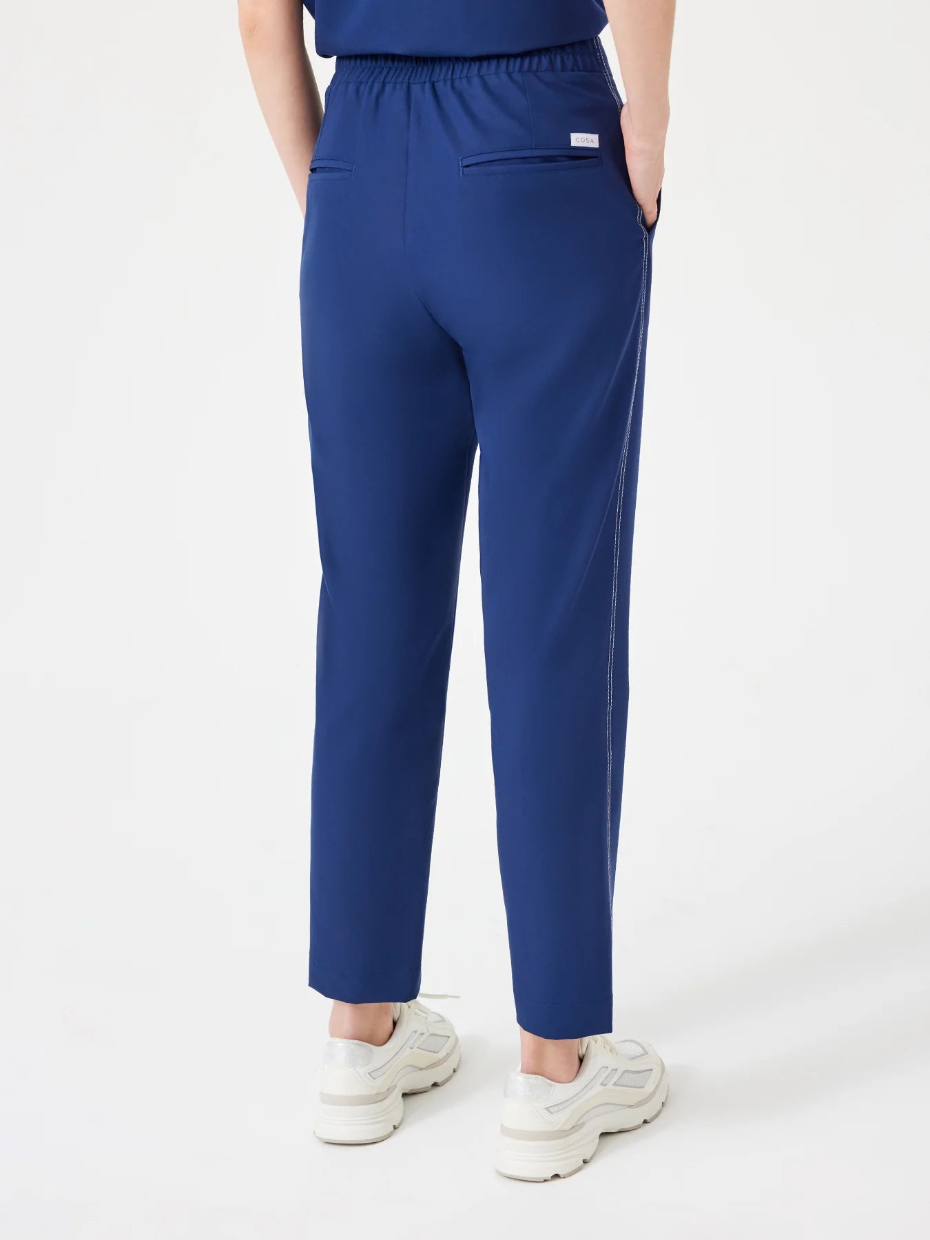 Cosa Fortius® Women's Contrast Stitch Trousers - Light Navy