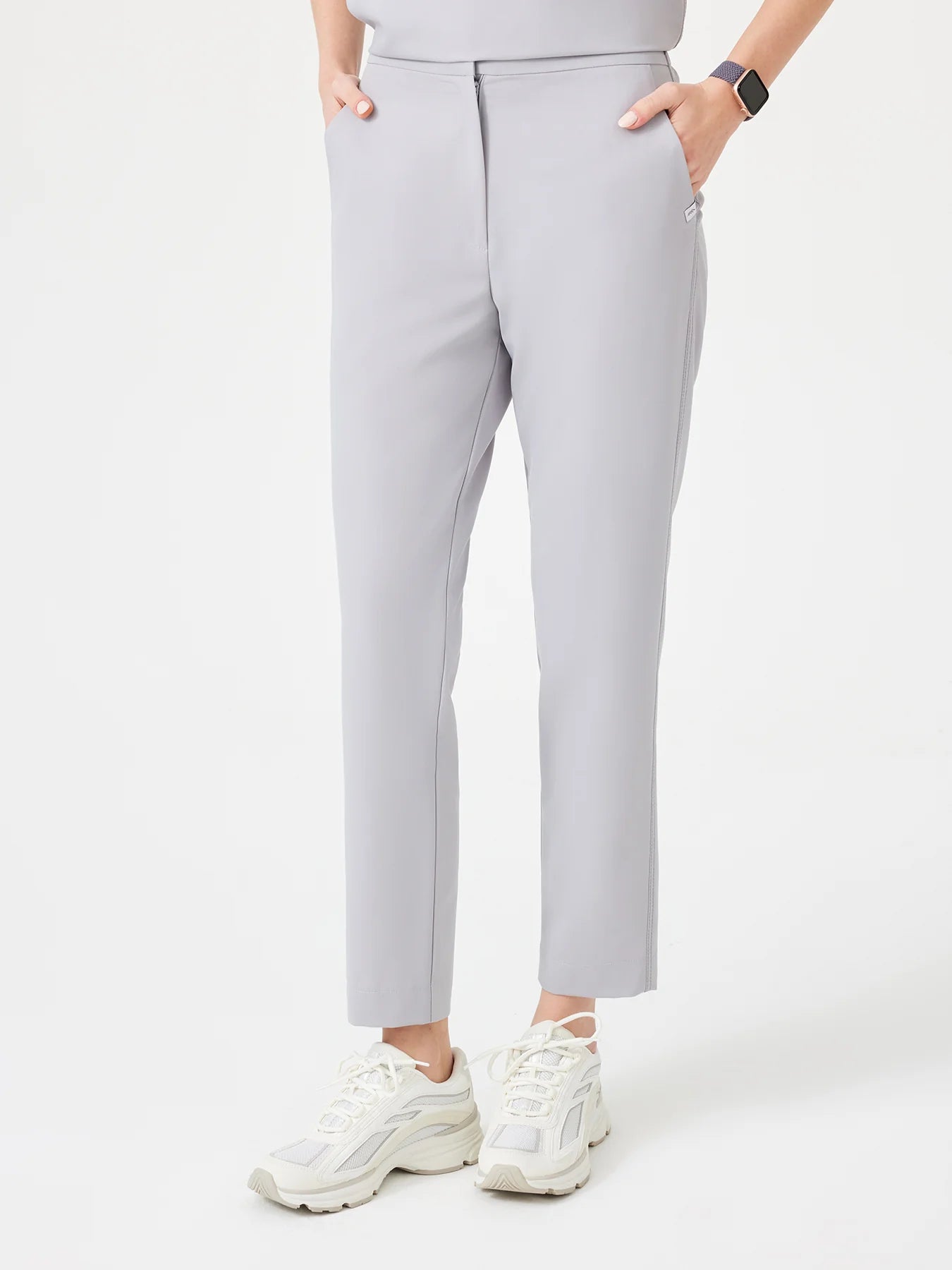 Cosa Fortius® Women's Contrast Stitch Trousers - Light Gray