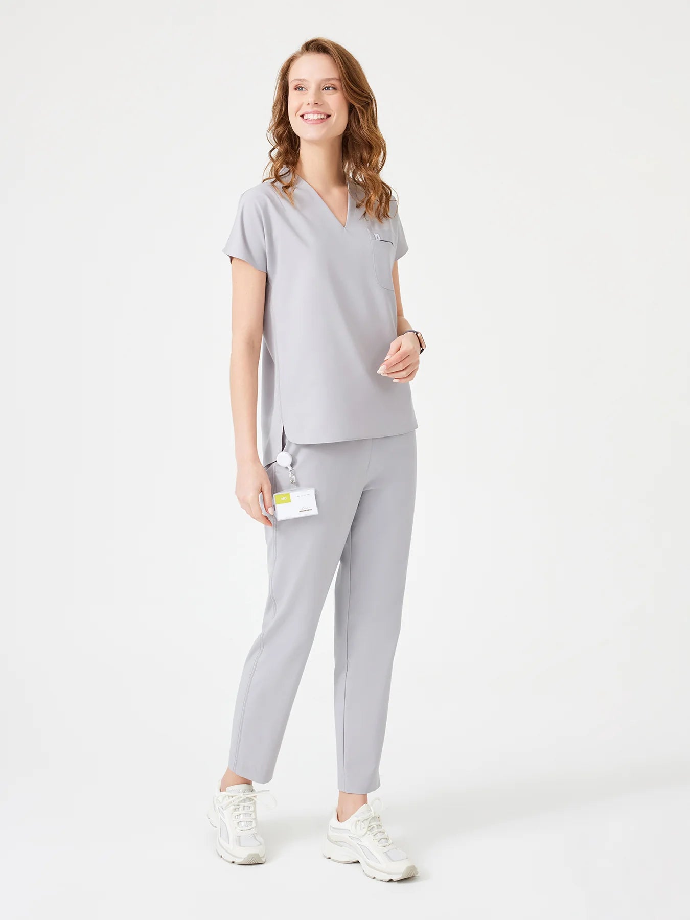 Cosa Fortius® Women's V-Neck Top - Light Gray
