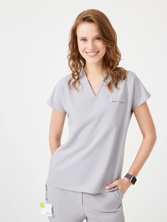 Cosa Fortius® Women's V-Neck Top - Light Gray