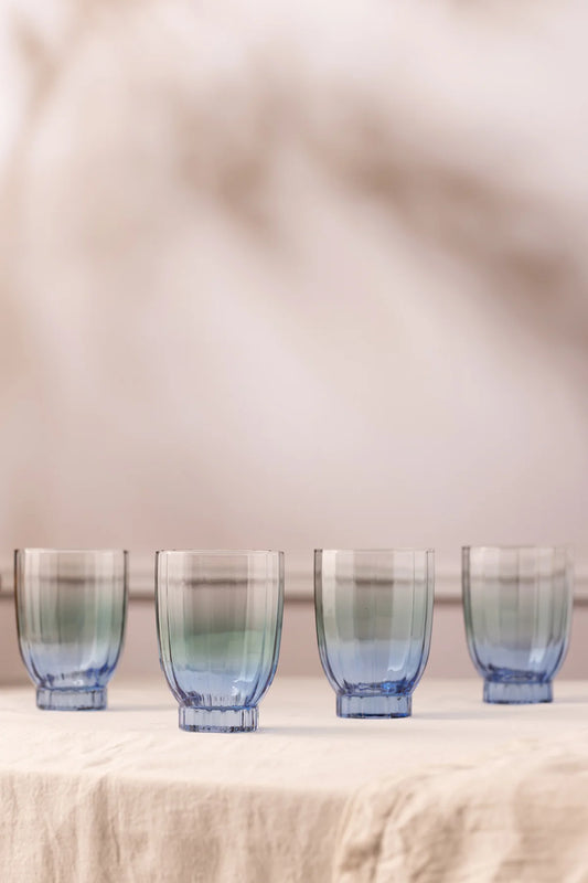 Elite 4 Piece Glass Set Blue 320 cc