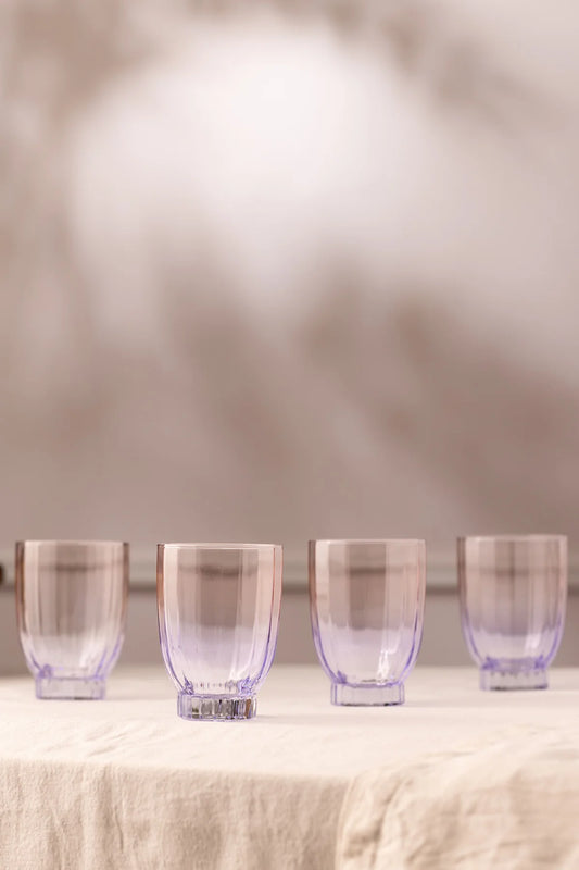 Elite 4 Piece Glass Set Purple 320 cc