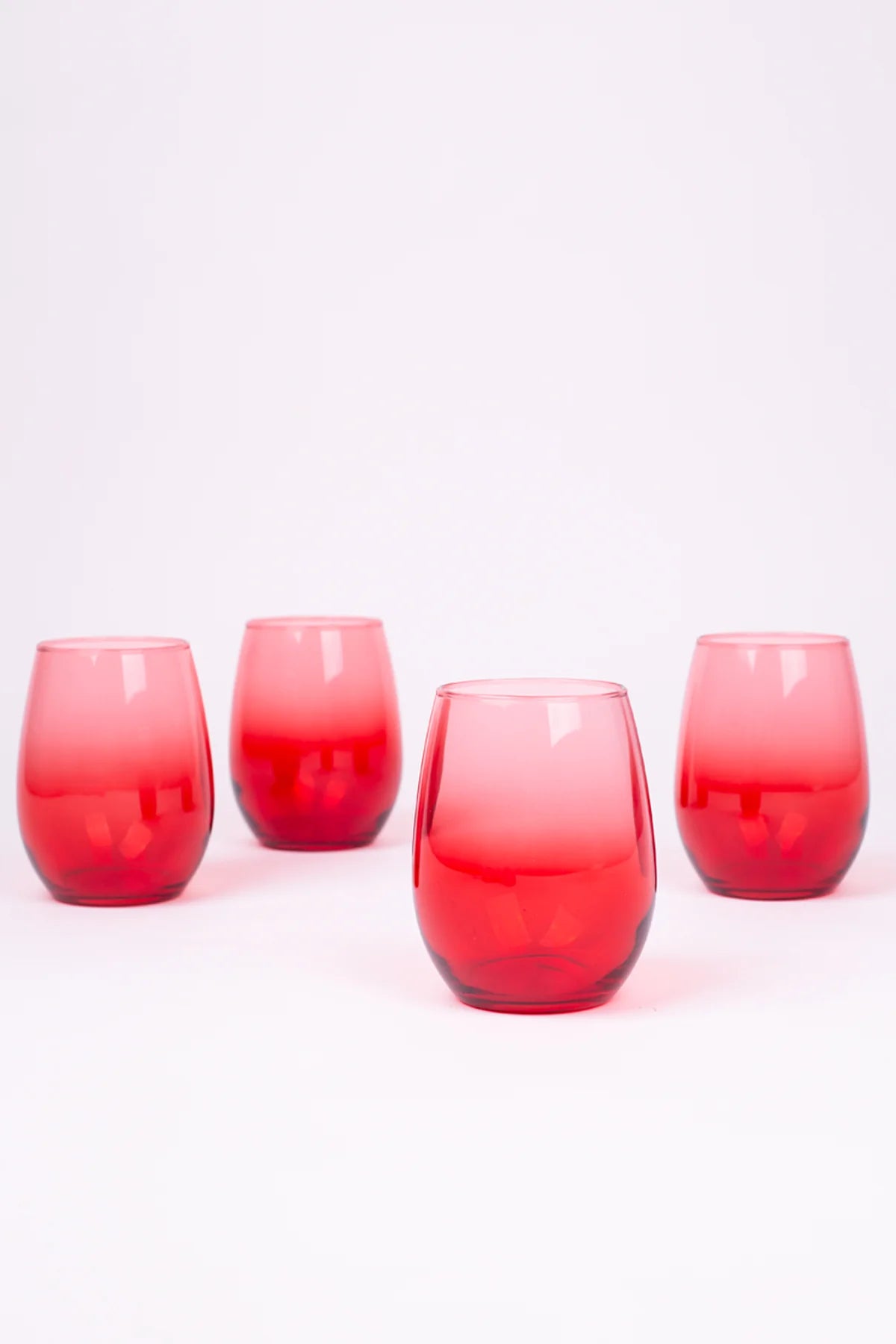 Larc 4 Piece Glass Set 350cc - Red