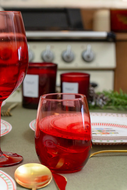 Larc 4 Piece Glass Set 350cc - Red
