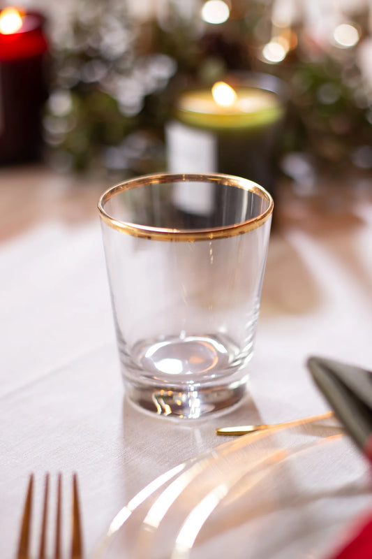 Pure Gold Gilded 4 Piece Glass Set 275 cc
