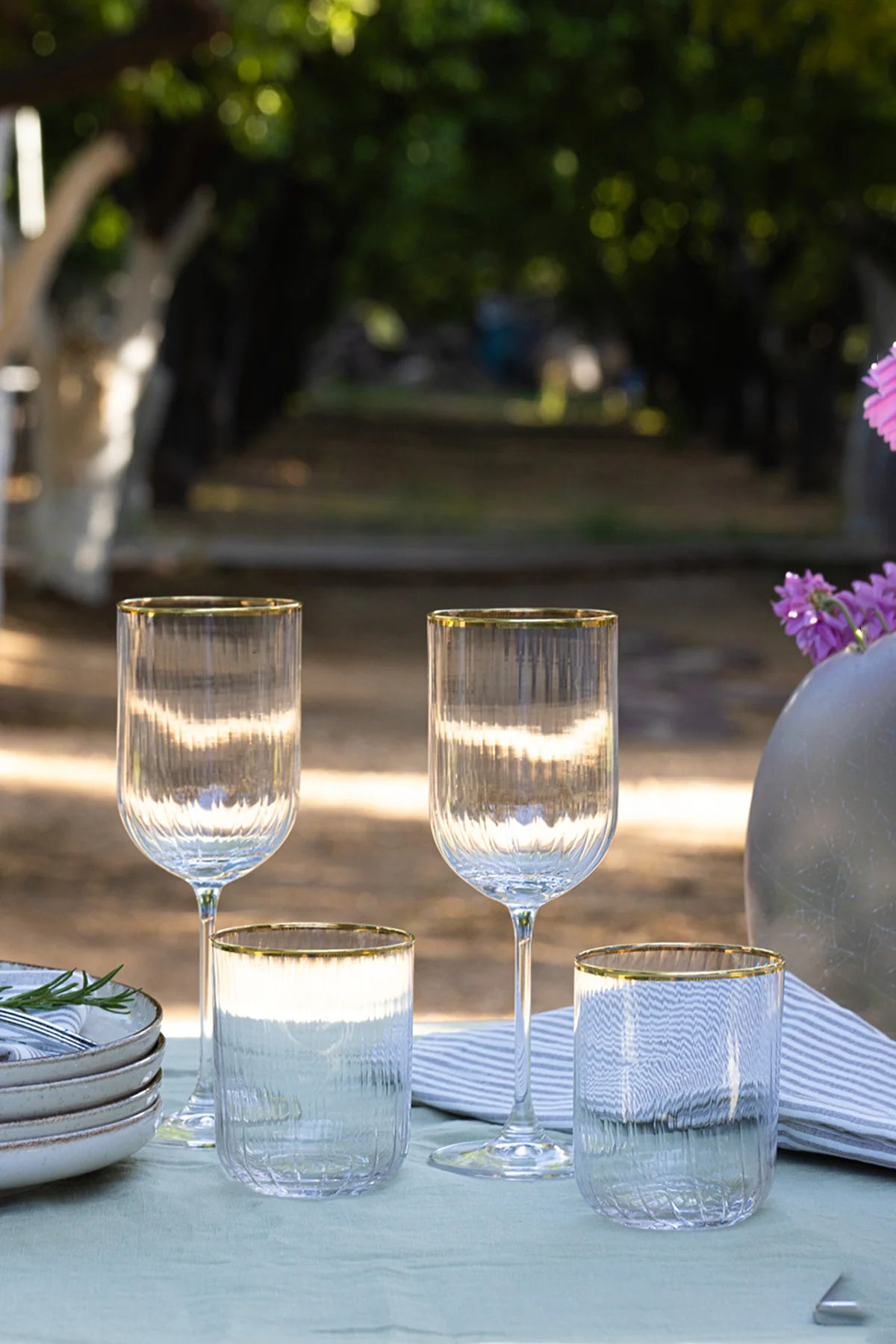 Adore Gold 4 Piece Glass Set 350 Cc