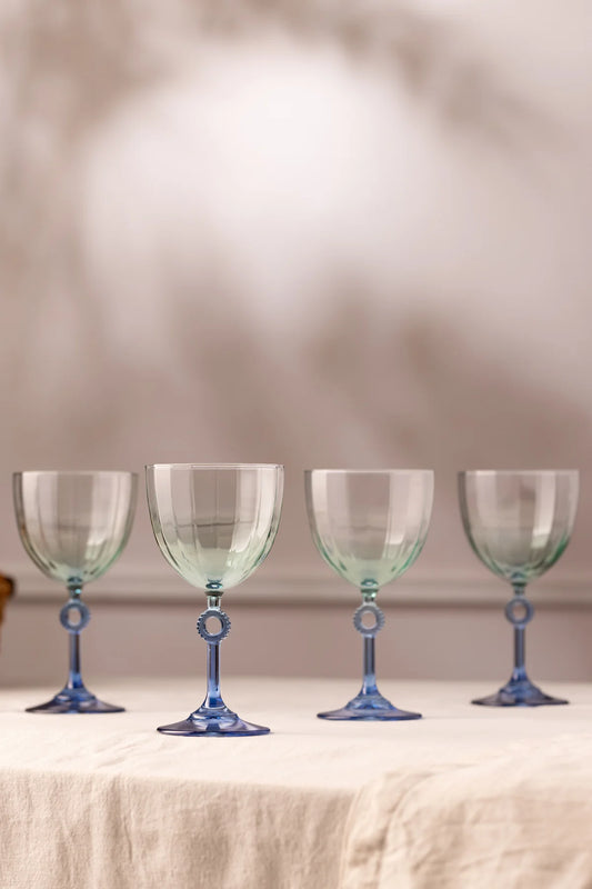 Elite 4 Piece Glass Set Blue 270 cc