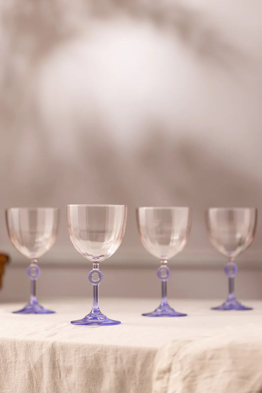 Elite 4 Piece Glass Set Purple 270 cc