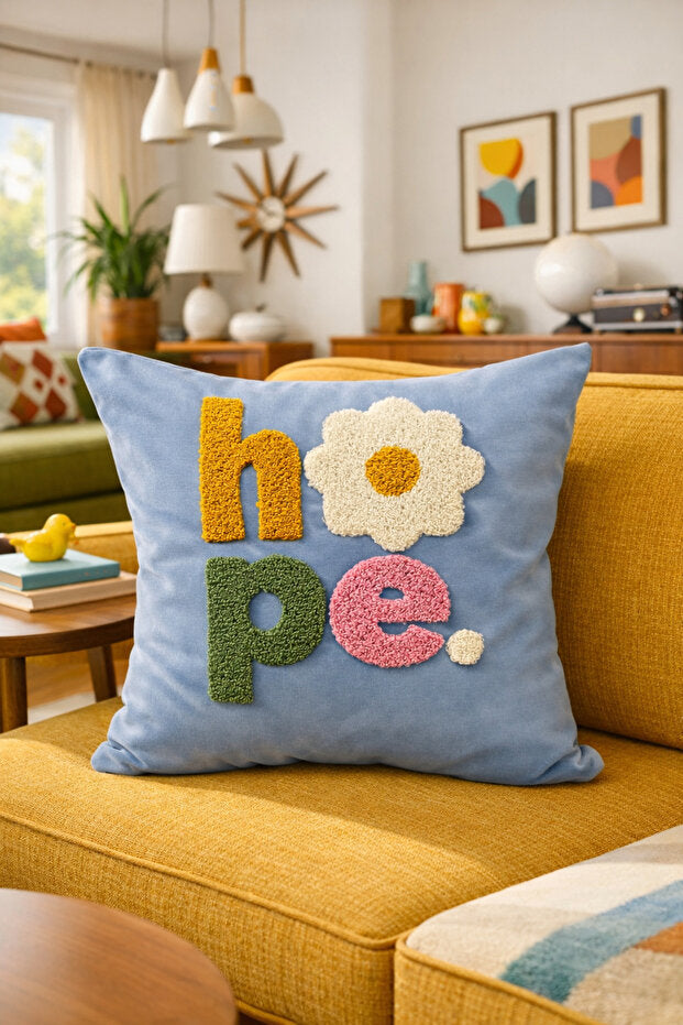 Punch Embroidery Pillow Case