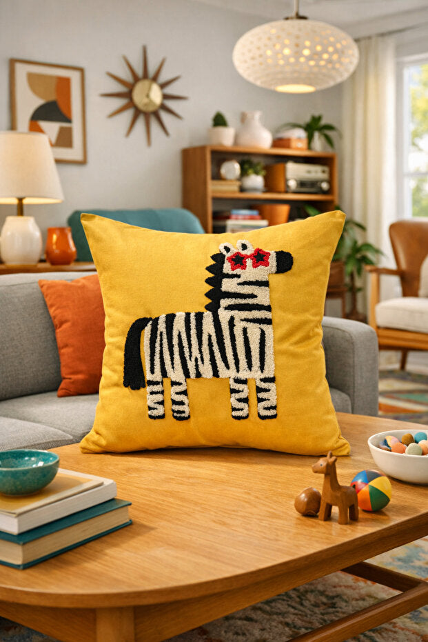 Punch Embroidery Pillow Case