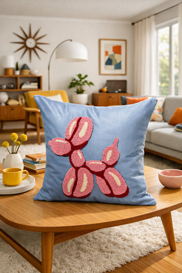 Punch Embroidery Pillow Case