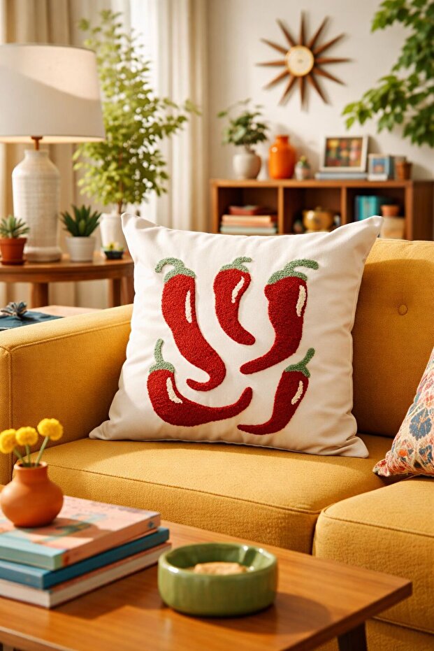 Punch Embroidery Pillow Case