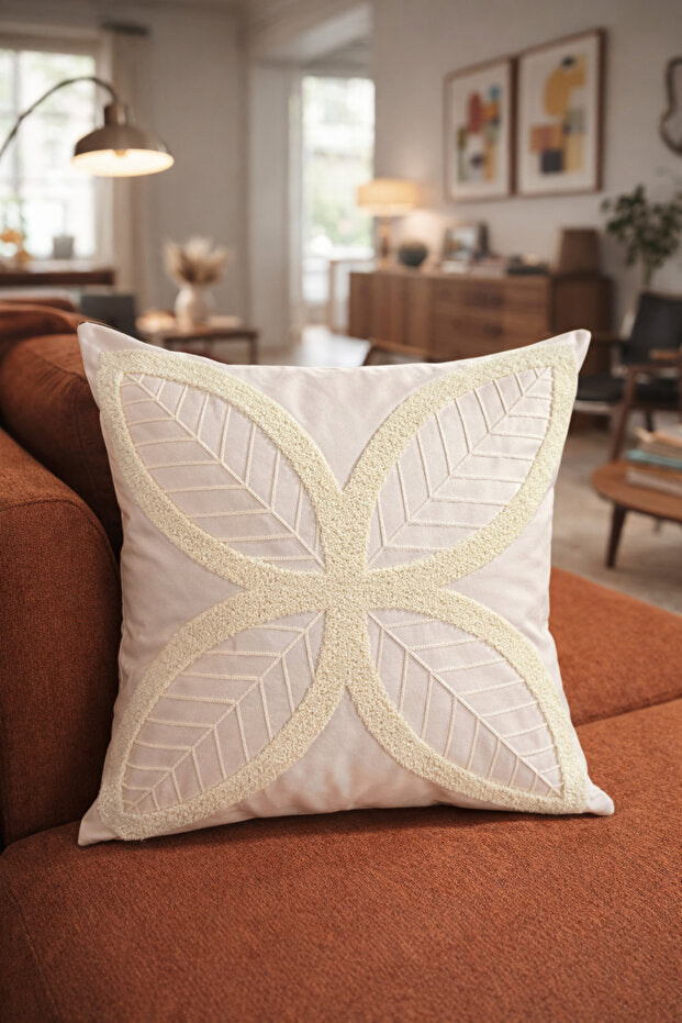 Four Leaves Punch Embroidery Pillow Case