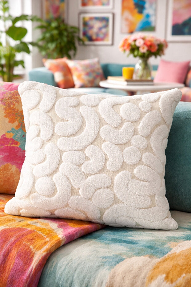 Punch Embroidery Pillow Case