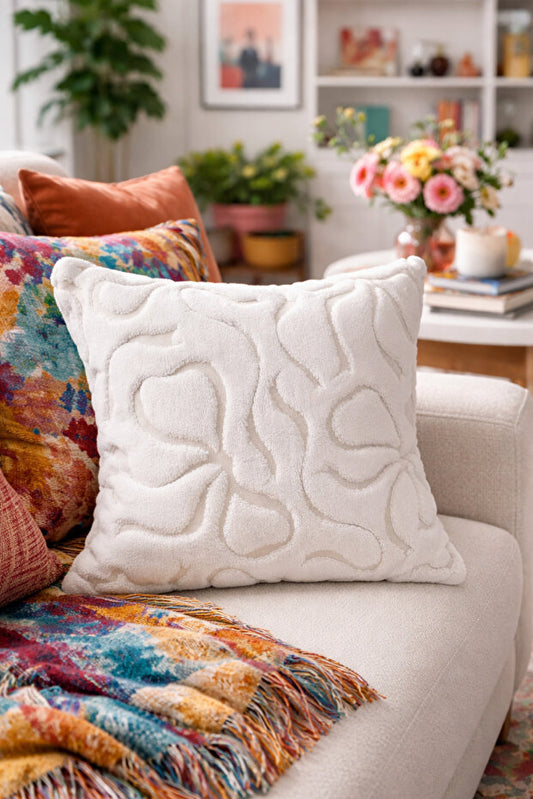 Punch Embroidery Pillow Case