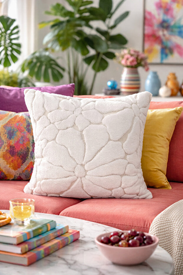 Punch Embroidery Pillow Case