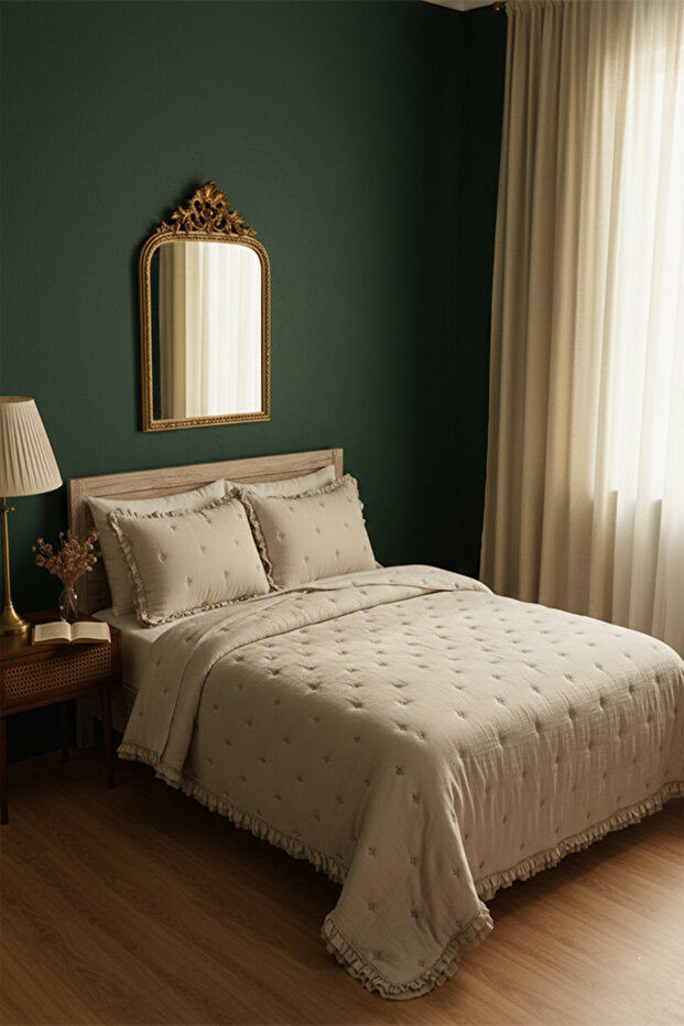 Karven Series Muslin Cotton Double Bedspread