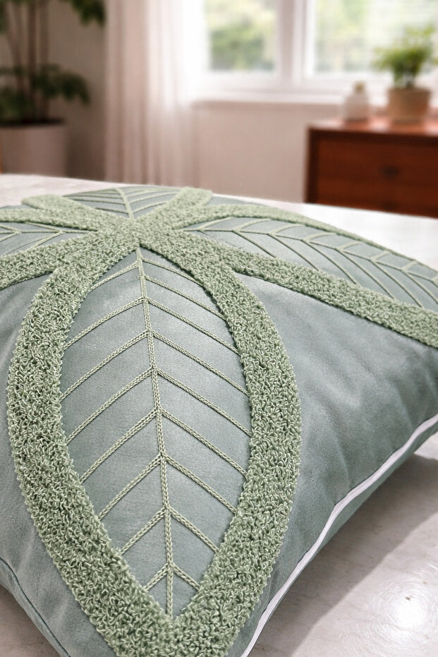 Four Leaves Punch Embroidery Pillow Case