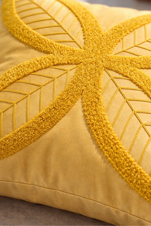 Four Leaves Punch Embroidery Pillow Case