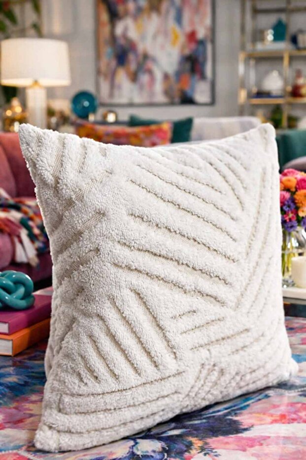 Punch Embroidery Pillow Case