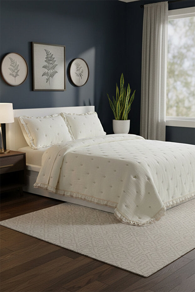 Karven Series Muslin Cotton Double Bedspread