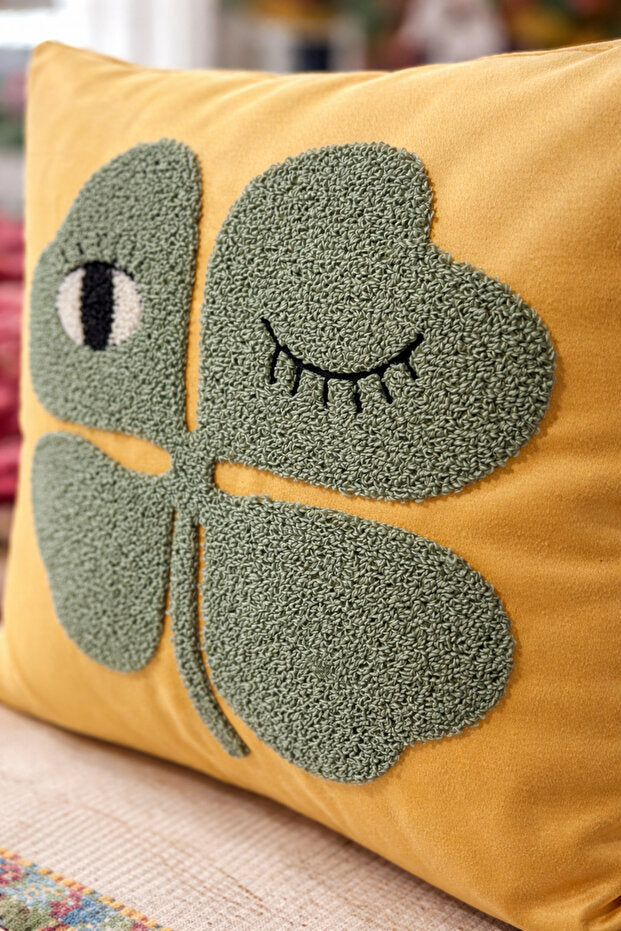Punch Embroidery Pillow Case