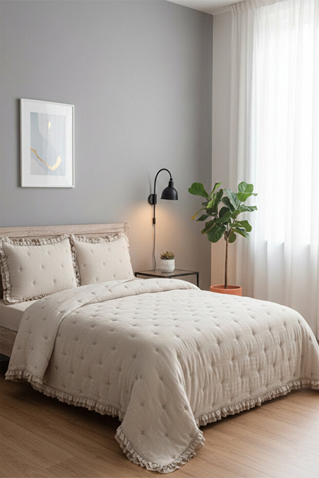 Karven Series Muslin Cotton Double Bedspread