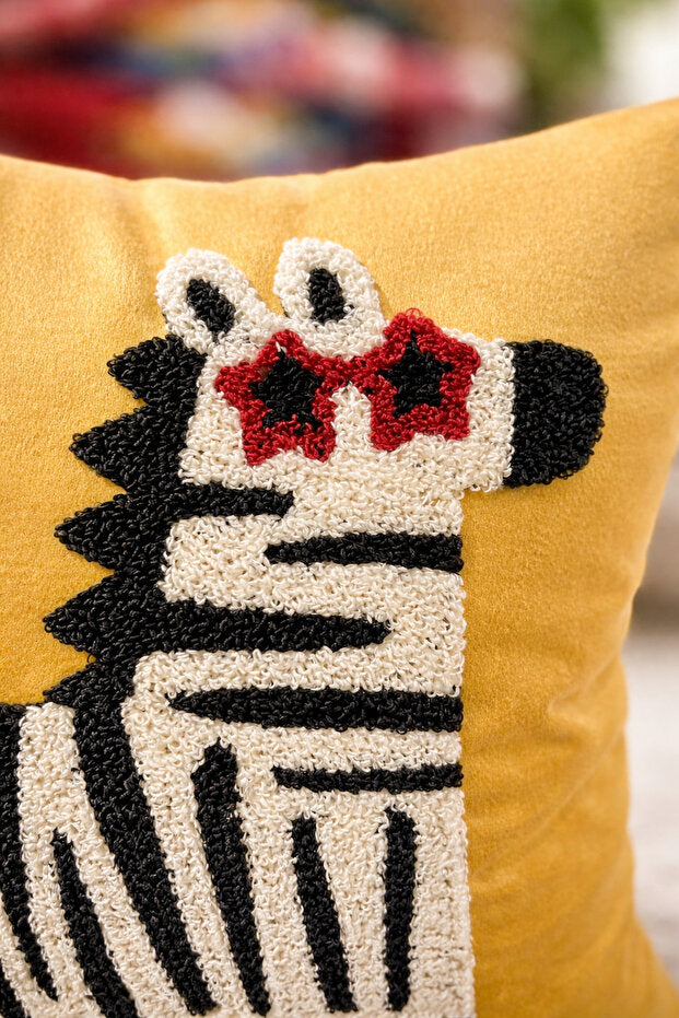 Punch Embroidery Pillow Case